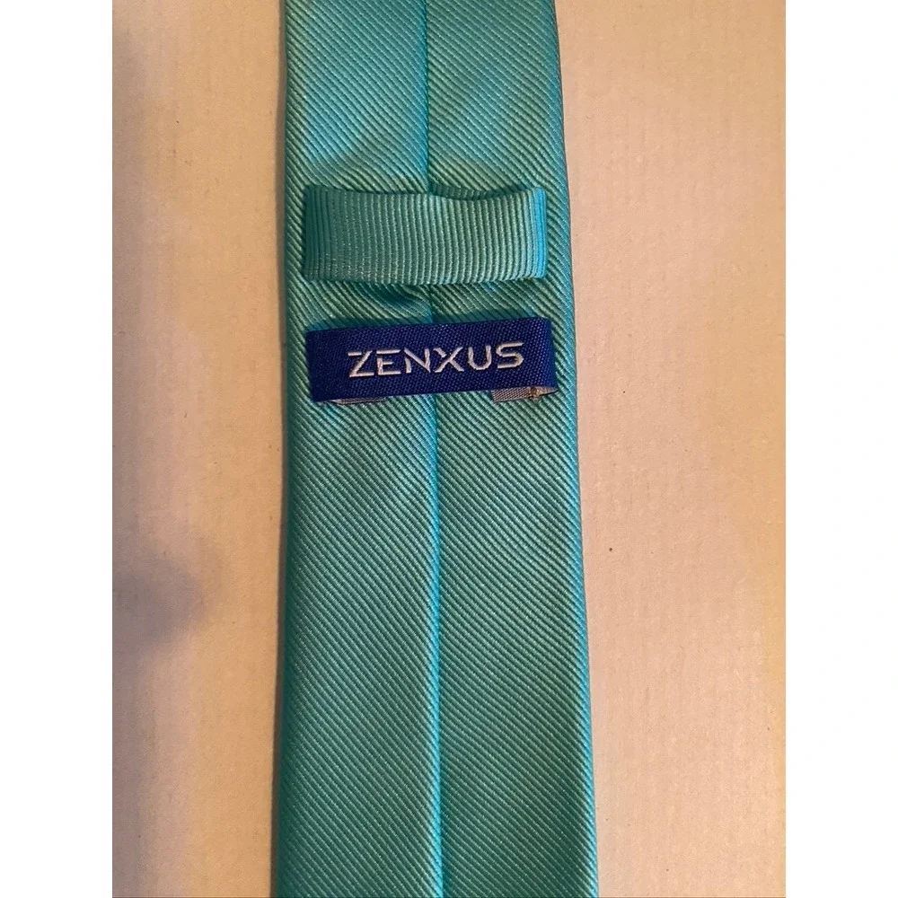 Turquoise Teal Textured Necktie Mens Solid Ribbed Formal Wedding Tie 2.5 Inch